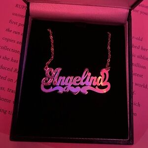 “Angelina” Name Plate Necklace